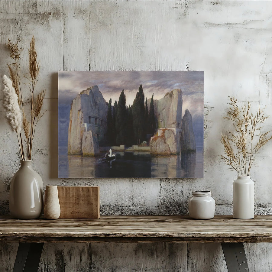 Isle of the Dead Canvas Print | Arnold Böcklin Symbolist Masterpiece | 1.25" Premium Gallery Wrap | Fine Art Wall Decor for Home Office