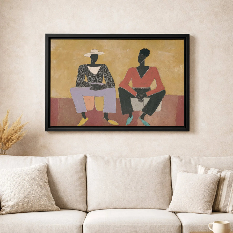 Abstract Black Women Wall Art | Modern Figurative Painting | Premium 1.25" Gallery Canvas | Home Office Decor Gift