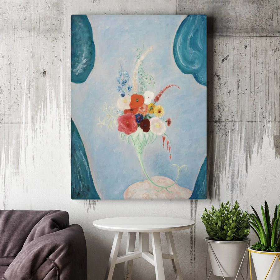 Surreal Flower Bouquet Canvas Art | Vintage Floral Oil Painting Style | Premium Gallery-Wrapped Print | Elegant Botanical Home Decor Gift
