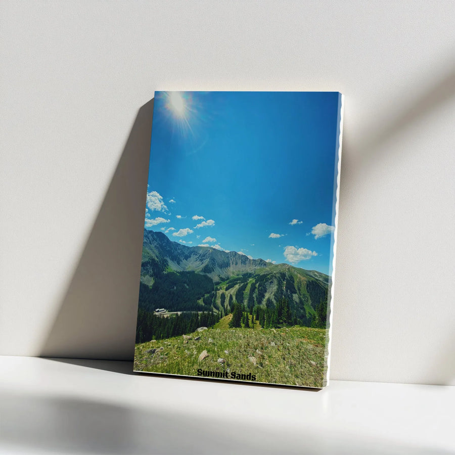 Mountain Landscape Canvas Print | Scenic Ski Slope View | 1.25 Inch Premium Gallery Wrap | Nature Wall Art For Home Office Decor Gift