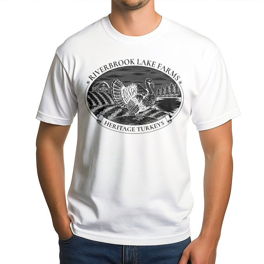 Heritage Turkey Farmhouse T-Shirt | Vintage Rustic Farm Graphic Print | Premium Soft Cotton Tee | Thanksgiving Gift for Farm Life Enthusiasts