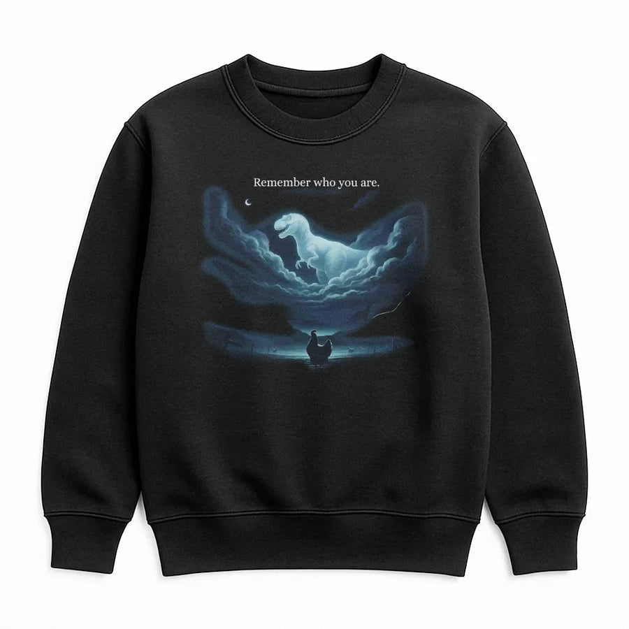 Chicken Dinosaur Sweatshirt | Funny Evolution Meme Graphic Tee | Premium Cotton Blend Crewneck | Gift For Paleontology Fans And Bird Lovers