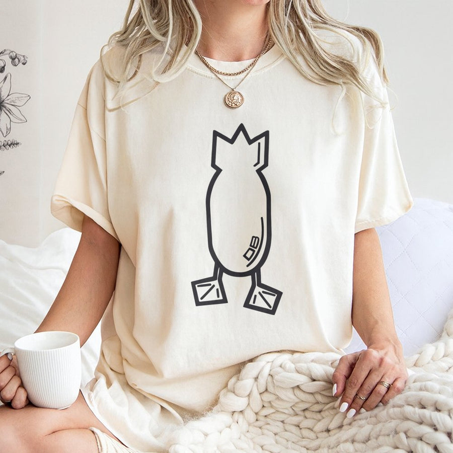 Duck Hunting T-Shirt | Minimalist Mallard Bomb Graphic | 100% Cotton Premium Tee | Gift for Waterfowl Hunters and Outdoor Enthusiasts