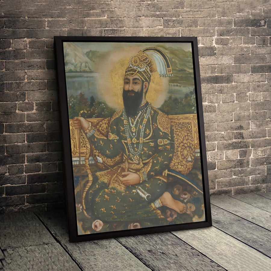 Maharaja Sher Singh Portrait Canvas | Sikh History Wall Art | Premium Fade-Resistant Print | Regal Heritage Home Decor Gift