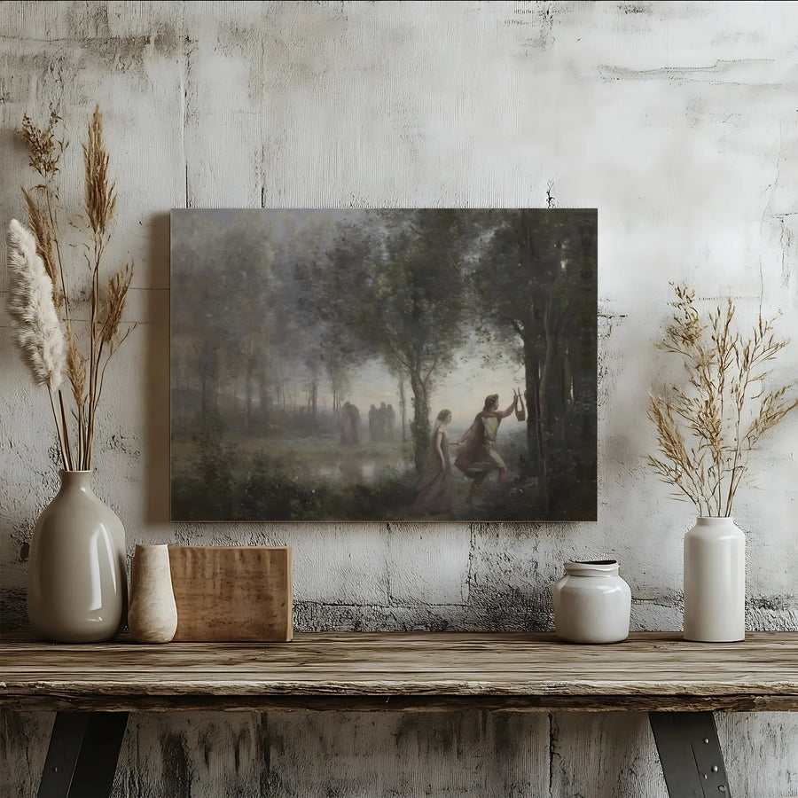 Orpheus and Eurydice Canvas Print | Classical Mythology Fine Art | 1.25 Inch Gallery Wrap | Museum Quality Home Decor Gift