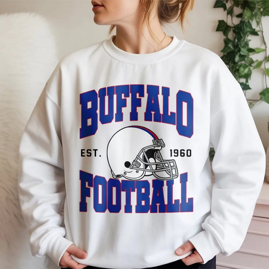 Buffalo Football Vintage Sweatshirt, Buffalo Bill Sweatshirt, Buffalo New York, Buffalo Bill Fan Gift, Sunday Football