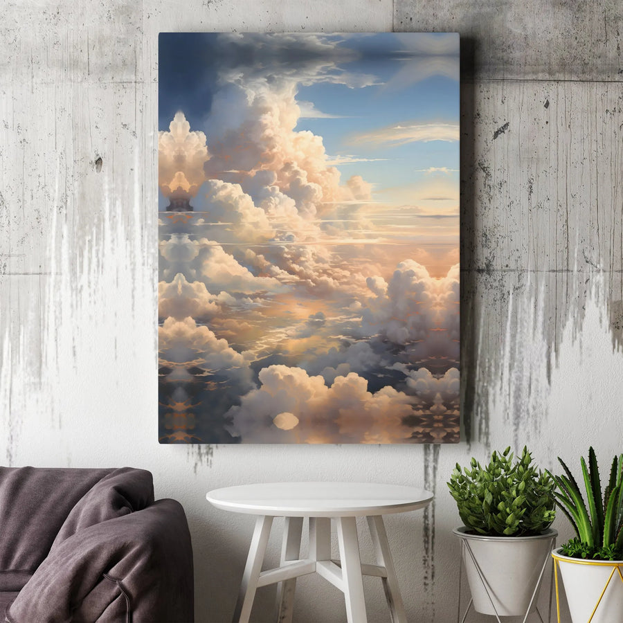 Ethereal Sunset Cloudscape Canvas | Dreamy Sky Wall Art | Gallery Wrap Premium Print | Large Statement Decor for Bedroom or Living Room