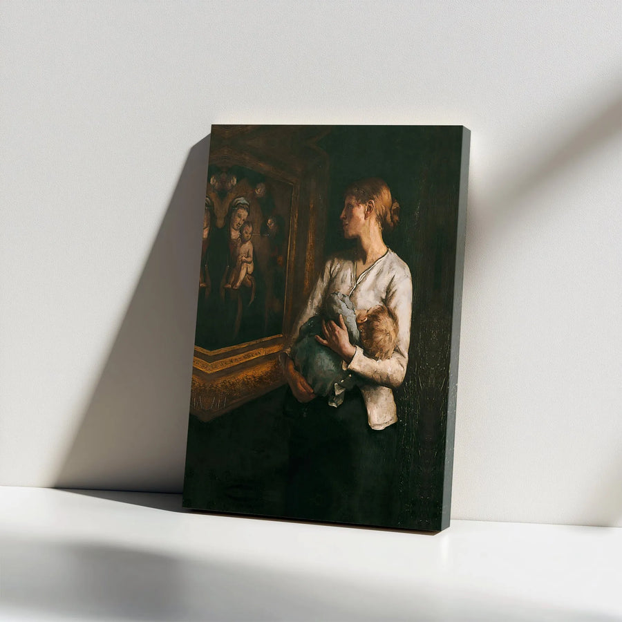 Eugène Carrière Maternity Canvas Wall Art | Vintage Fine Art Print Reproduction | Premium Gallery Wrap Canvas | Collector's Gift for Home Decor