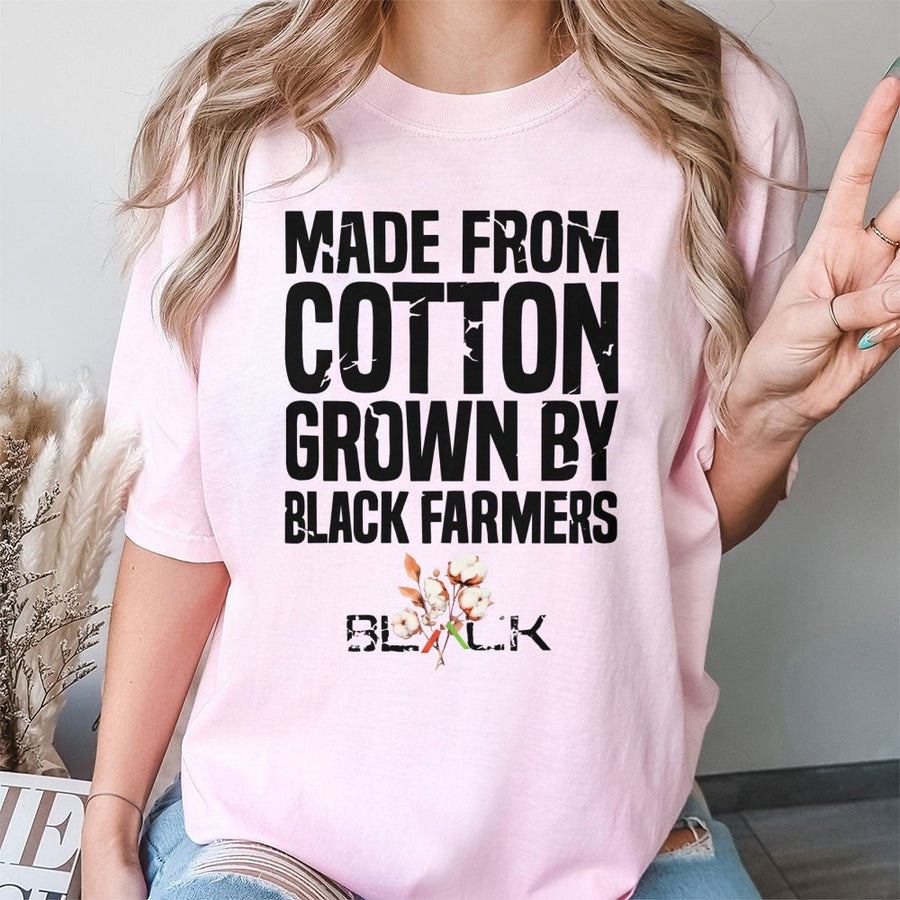 Black Farmers Cotton T-Shirt | Empowering Agricultural Awareness Design | Premium 100% Soft Cotton | Ethical Social Justice Gift for Men and Women