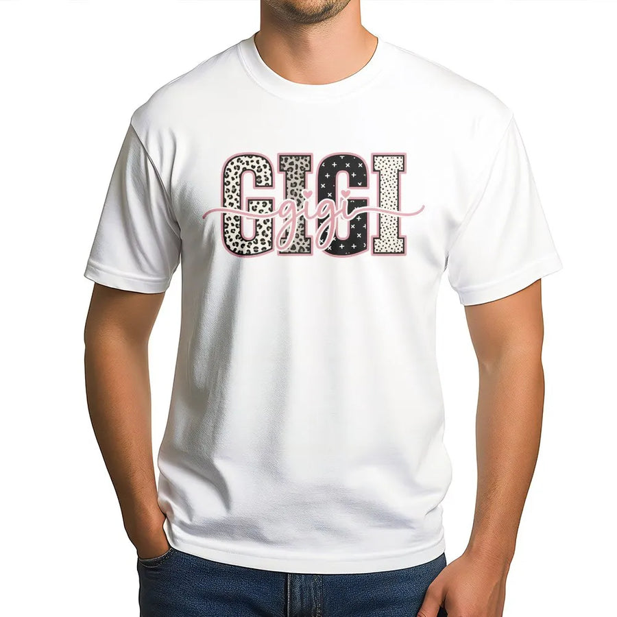 Gigi Shirt for Grandma | Leopard Print Graphic Tee | Premium Soft Cotton | Mother's Day Gift for New Gigi