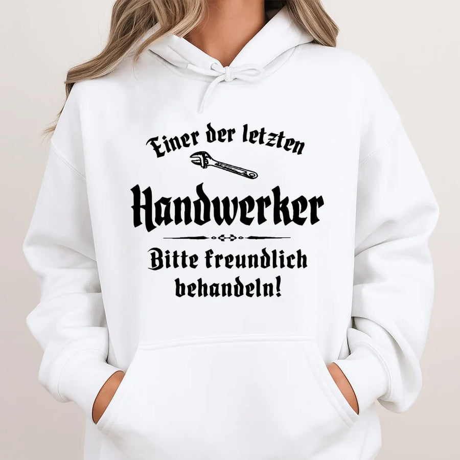 Handwerker Hoodie | Funny German Craftsman Saying Graphic | Premium Cotton Blend | Gift for German Dad, Handyman