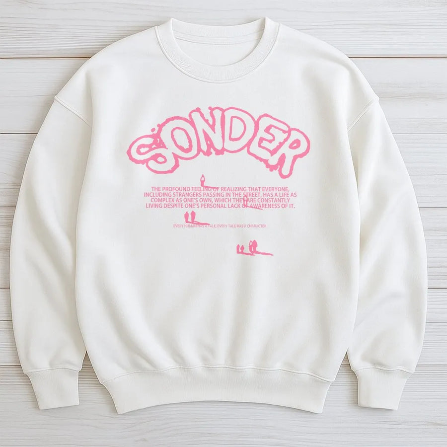 Sonder Definition Sweatshirt | Aesthetic Quote Jumper with Meaning | Soft Unisex Crewneck | Thoughtful Gift for Deep Thinkers