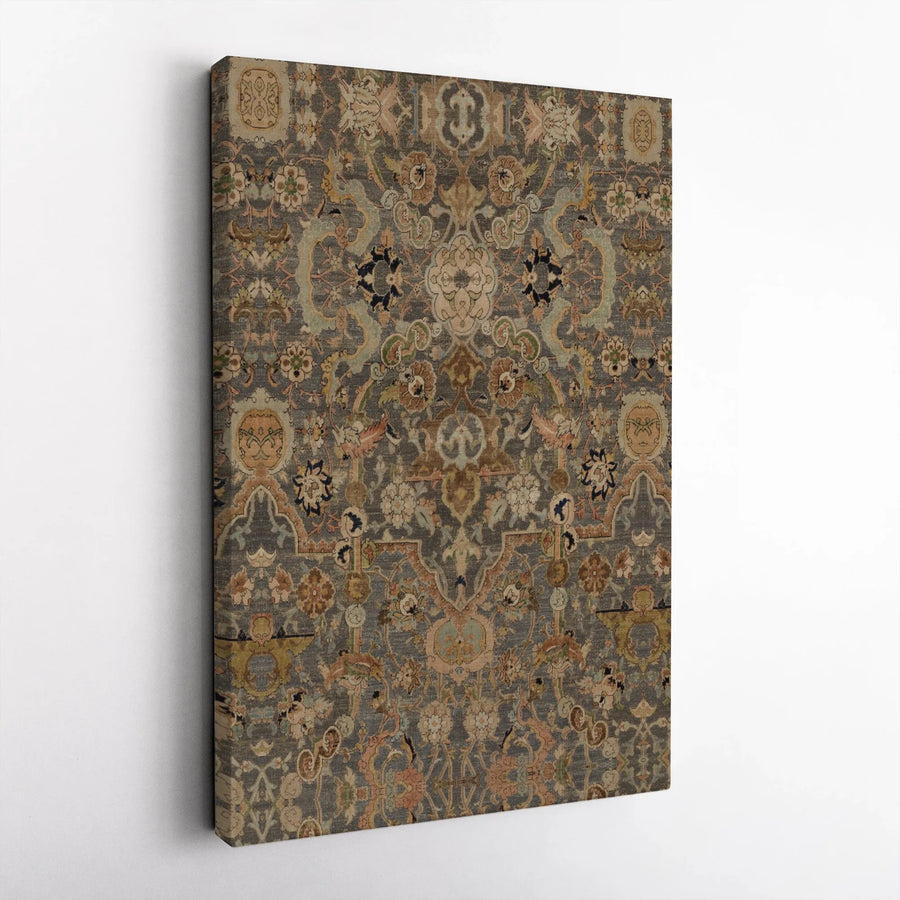 Vintage Persian Rug Wall Art | Floral Medallion Canvas Print | Gallery-Quality Fade-Resistant | Premium Home Decor Gift