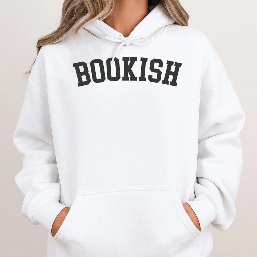 Bookish Hoodie | Varsity Lettering Reading Aesthetic | Premium Soft Cotton Blend | Gift For Book Lovers, Librarians, And Readers