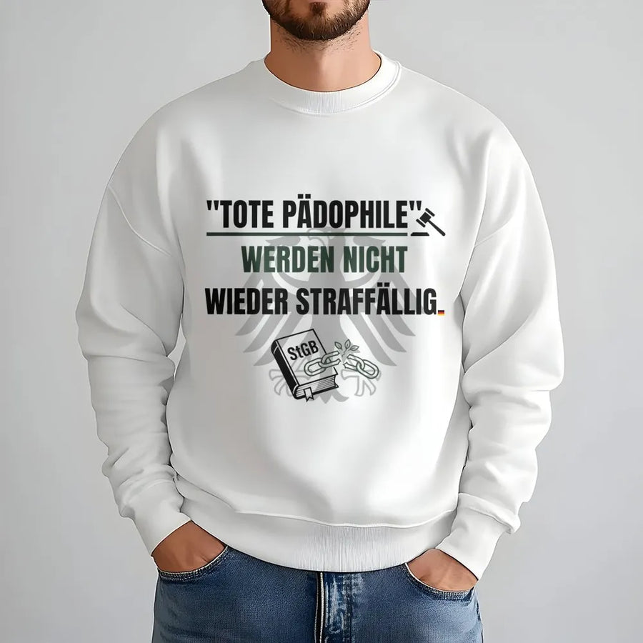 Anti Pedophile Statement Sweatshirt | German Eagle Tote Pädophile Graphic | Premium Cotton Blend | Unisex Political Activist Gift