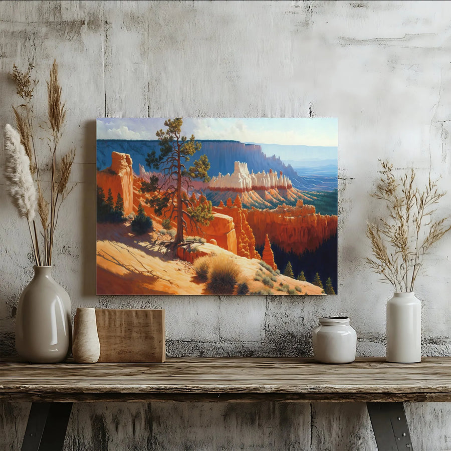 Bryce Canyon Landscape Canvas Print | Southwest National Park Wall Art | Premium Framed Gallery Wrap | Nature Lover Home Decor Gift