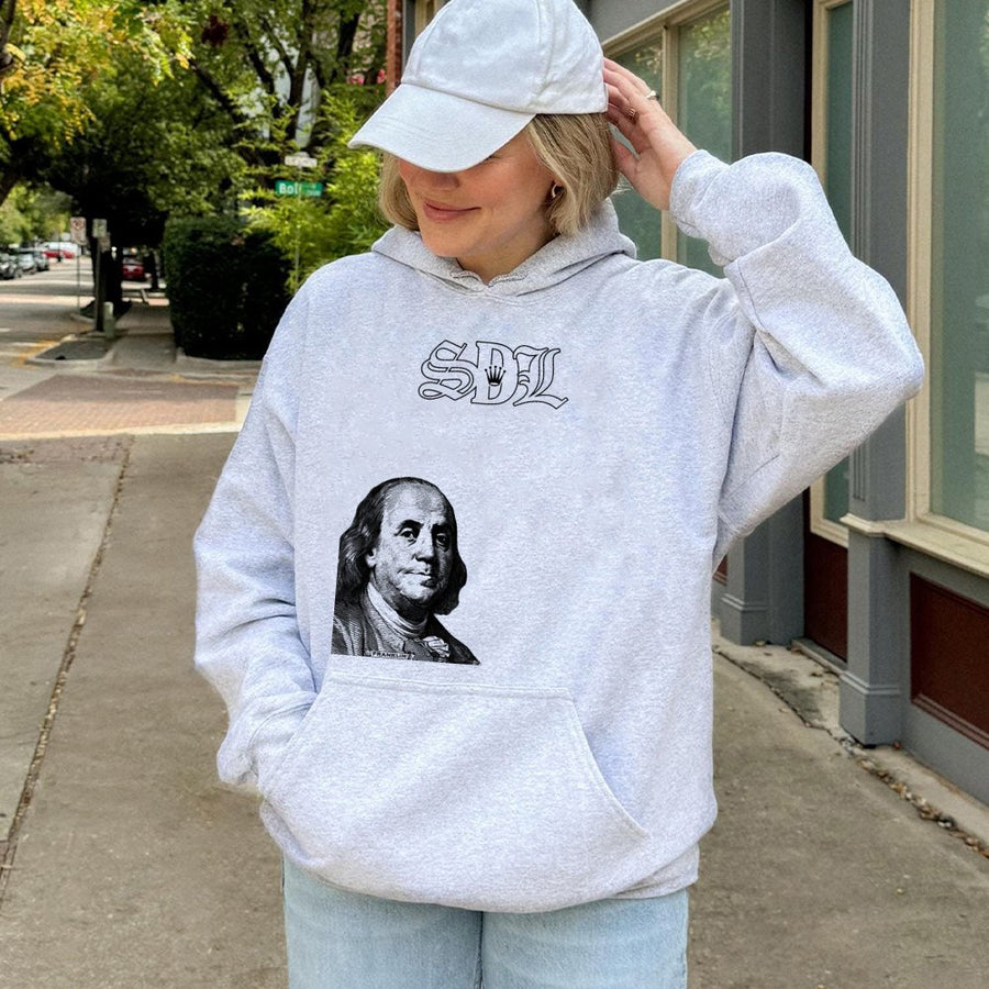 Benjamin Franklin Money Hoodie | Old Money Aesthetic Streetwear | Premium Cotton-Poly Blend | Graphic Urban Sweatshirt Gift For Him Or Her