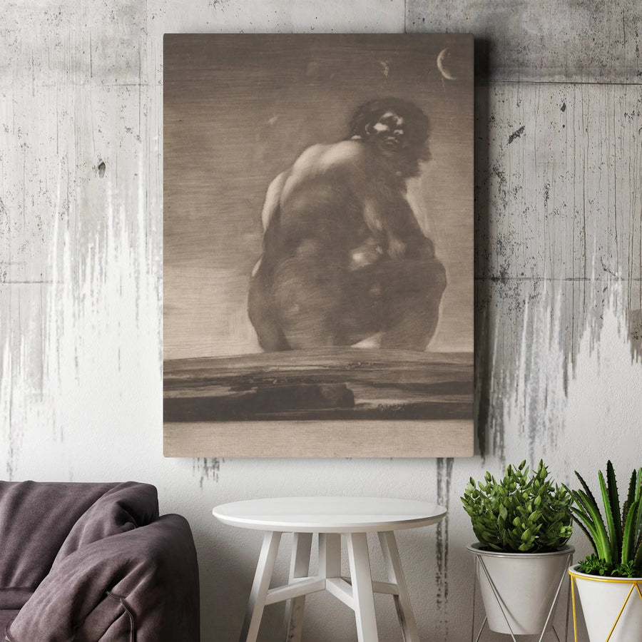The Colossus by Francisco Goya Canvas Print | Famous Fine Art Wall Decor | Premium 1.25" Thick Gallery Wrap | Classic Masterpiece Home Gift