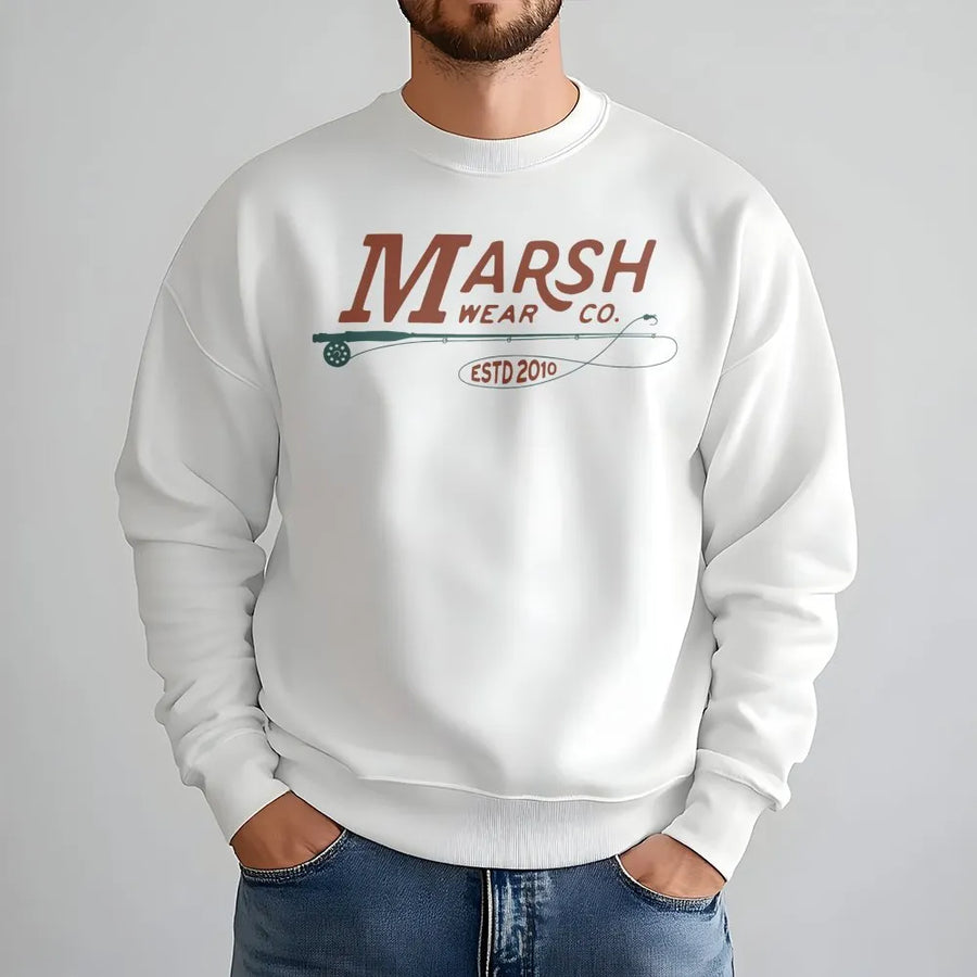 Fly Fishing Sweatshirt | Vintage Angler Graphic | Premium Cotton Blend | Unisex Gift For Fisherman And Outdoor Lovers