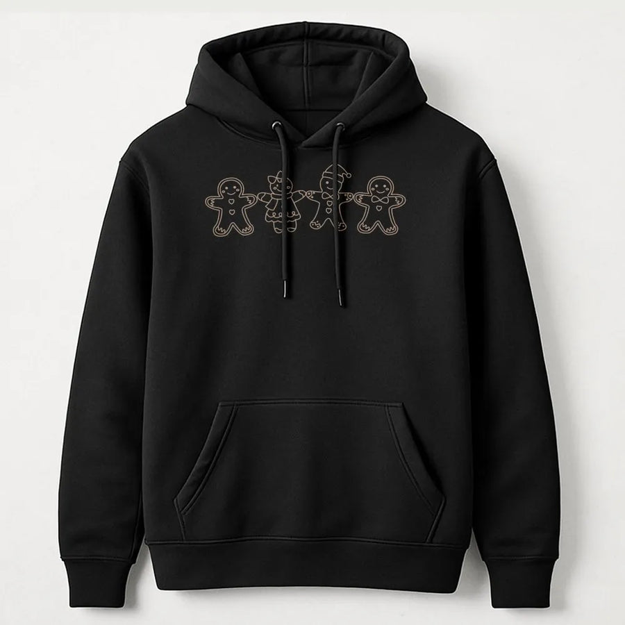 Gingerbread Cookies Hoodie | Cute Christmas Baking Graphic | Soft Cotton-Blend Pullover | Festive Holiday Gift for Women and Men
