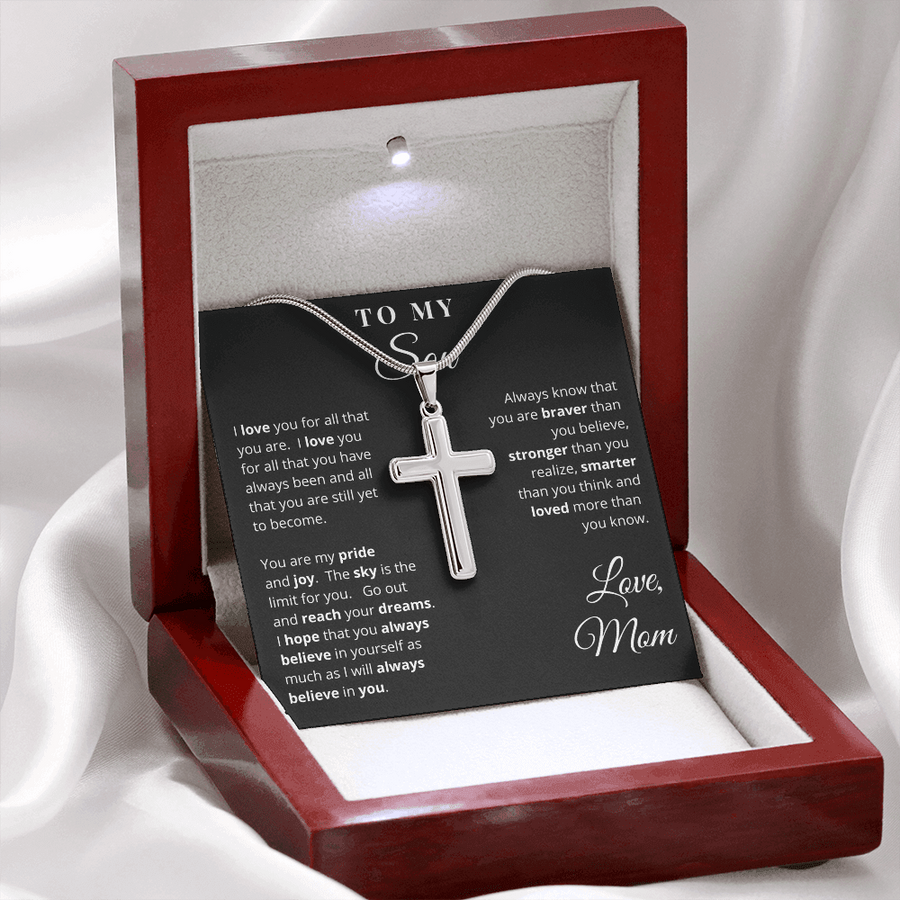 To My Son Love Mom Necklace