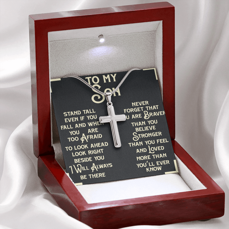 SM002 // Cross Necklace // GIFT FOR SON