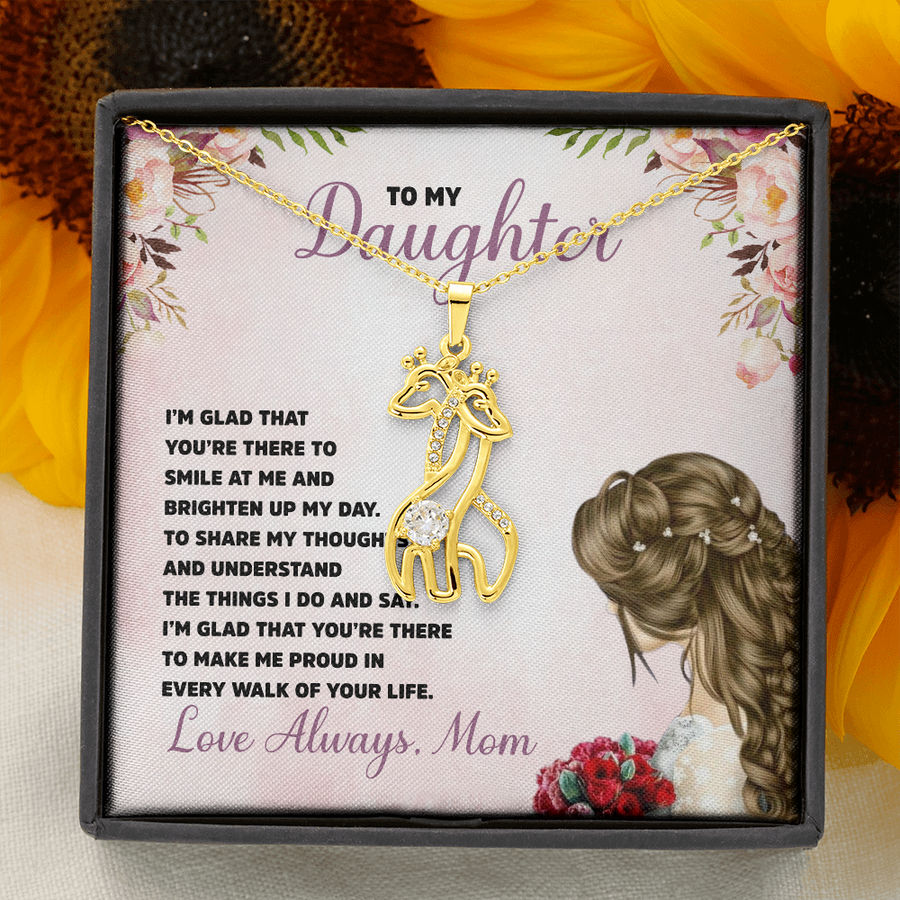 To My Daughter - Giraffe Necklace Gift