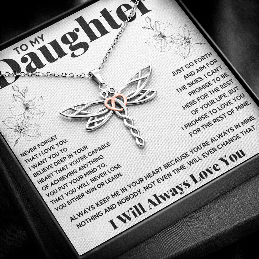 [ALMOST GONE] TO MY DAUGHTER DRAGONFLY NECKLACE GIFT SET