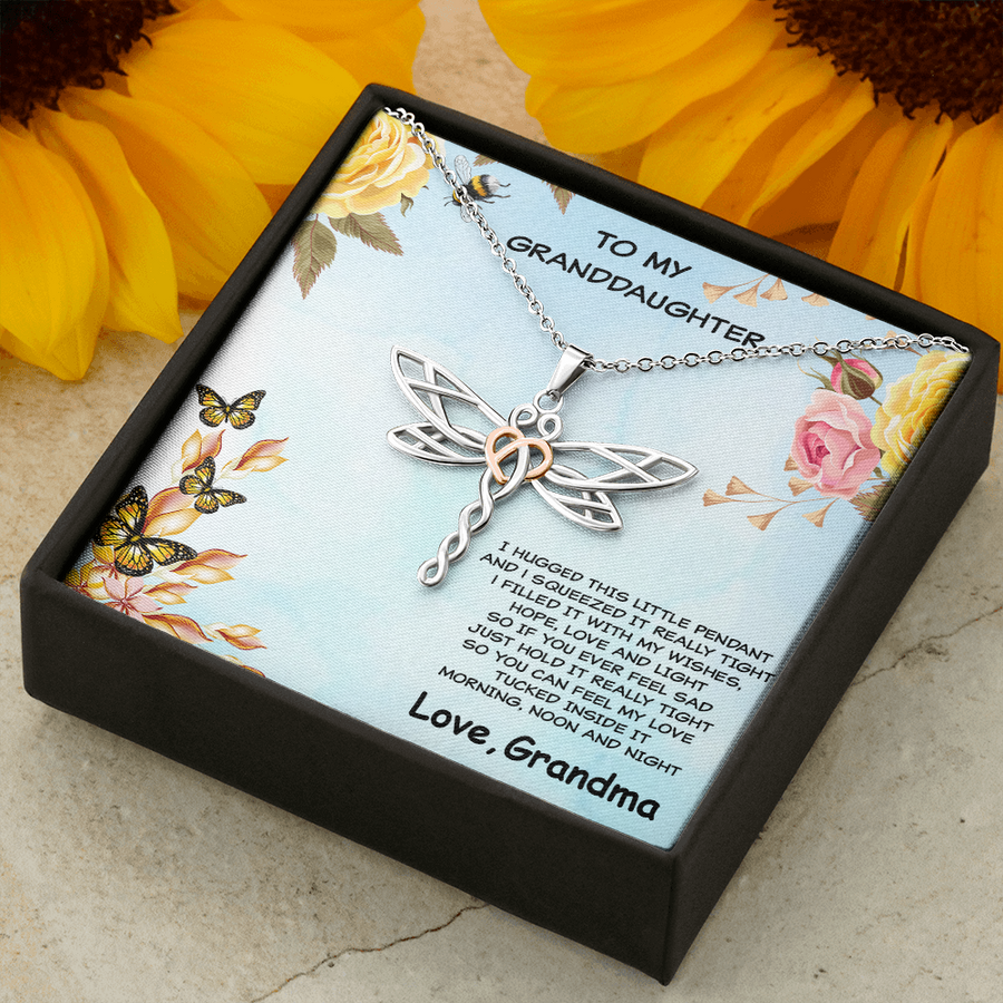 Granddaughter Gift from Grandma Dragonfly Pendant Necklace