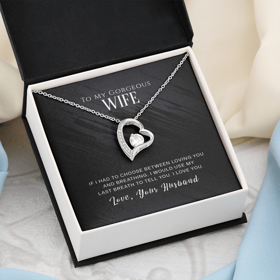 Forever Love Necklace, To My Wife Necklace Gift, Anniversary Gift, Gifts for Her, Christmas Gift for Wife, Birthday Gift, Gift for Wife