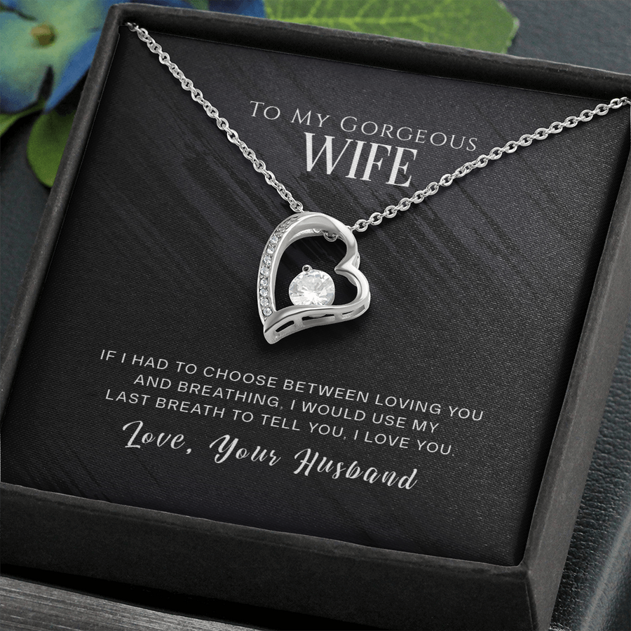 Forever Love Necklace, To My Wife Necklace Gift, Anniversary Gift, Gifts for Her, Christmas Gift for Wife, Birthday Gift, Gift for Wife