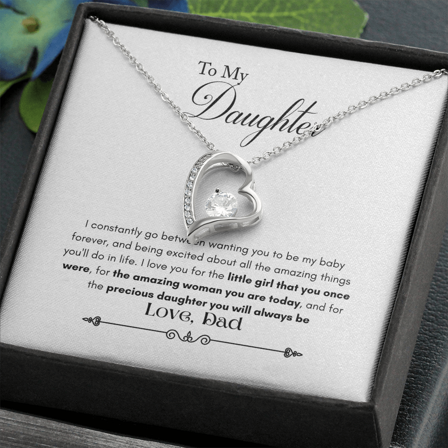 To My Daughter - I Love You For The Little Girl You Once Were - Necklace