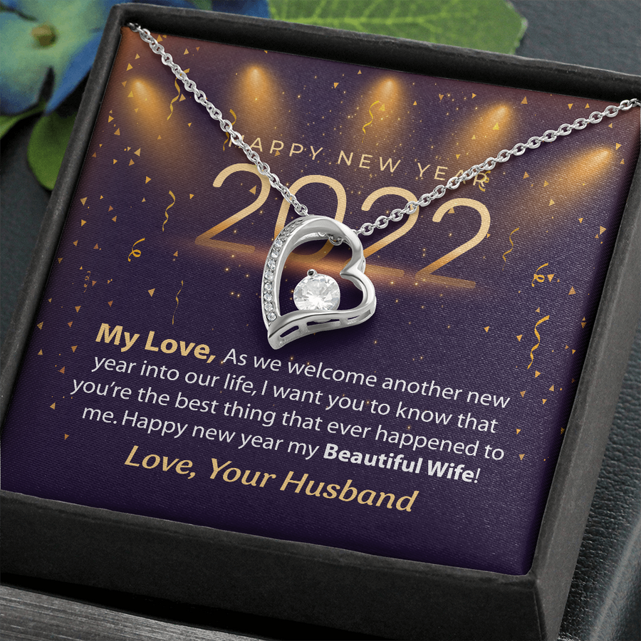 To my wife, Romantic and Unique Gifts for Your Wife, Happy New Year, New year Gifts Necklace