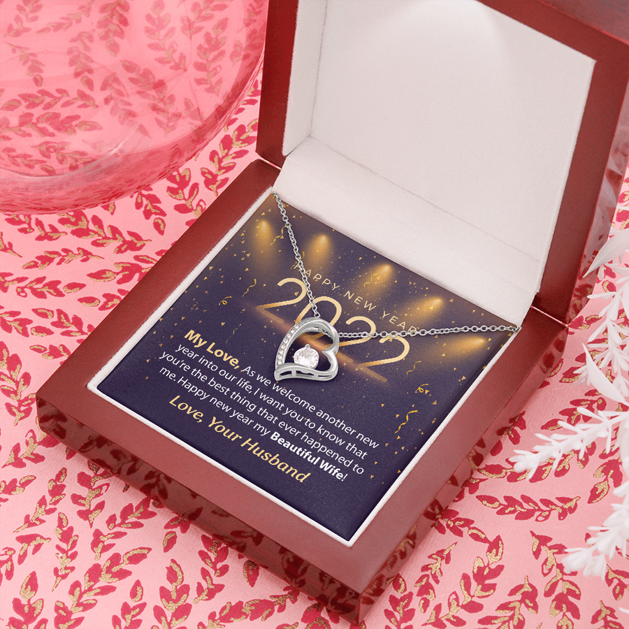 To my wife, Romantic and Unique Gifts for Your Wife, Happy New Year, New year Gifts Necklace
