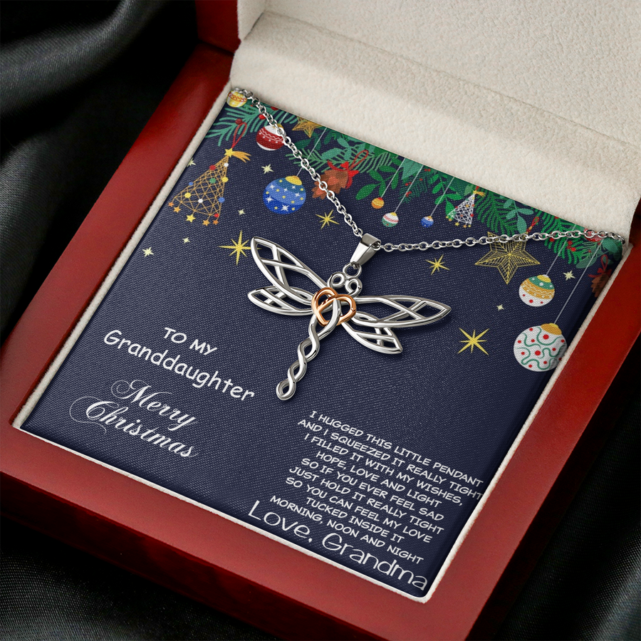 Granddaughter Christmas Gift from Grandma Dragonfly Pendant Necklace