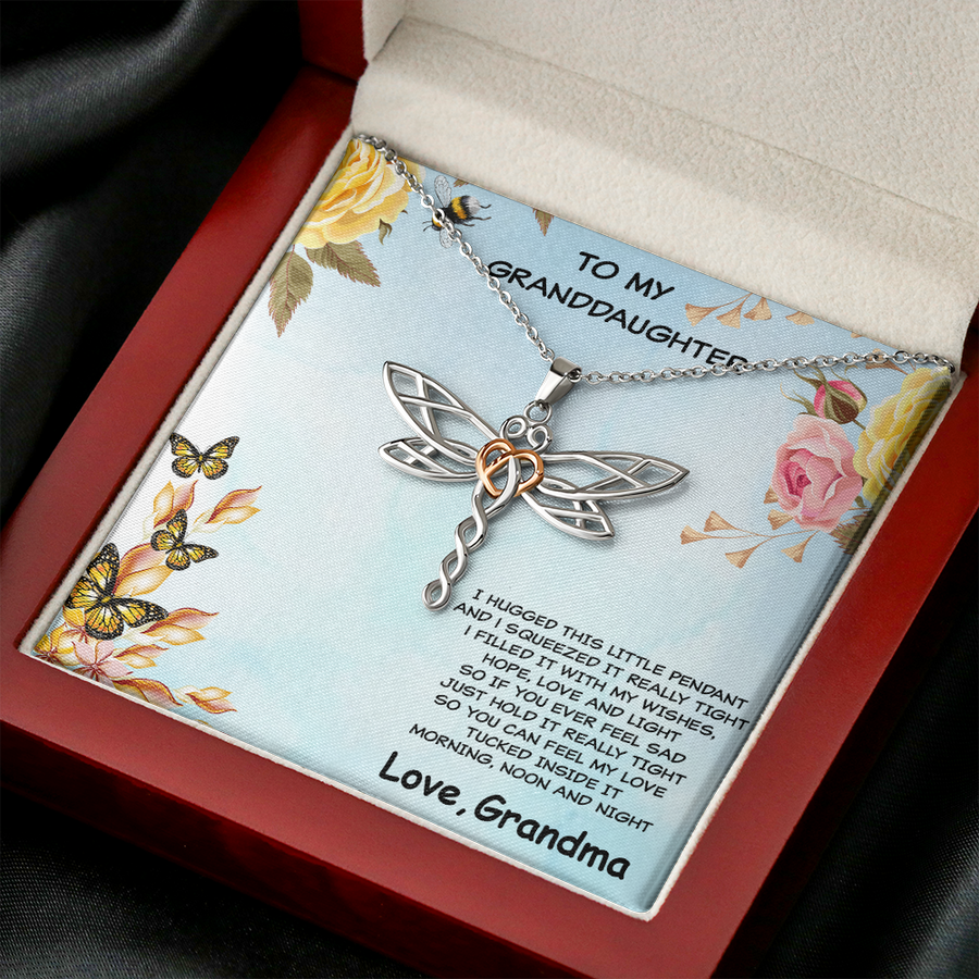 Granddaughter Gift from Grandma Dragonfly Pendant Necklace