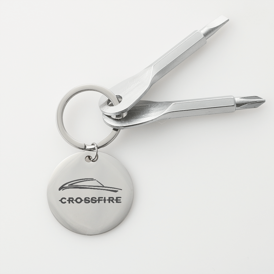 Personalized Chrysler Crossfire Coupe Car Lover Screwdriver Tool Keychain Can Be Engraved on the Back Necklace