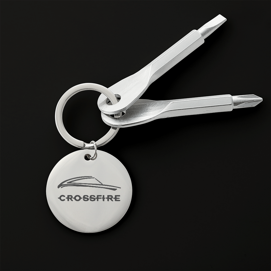 Personalized Chrysler Crossfire Coupe Car Lover Screwdriver Tool Keychain Can Be Engraved on the Back Necklace