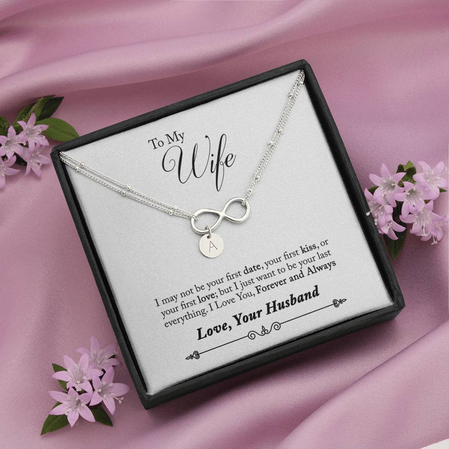 Name Letter Gift Necklace for Wife from Husband in Special Day