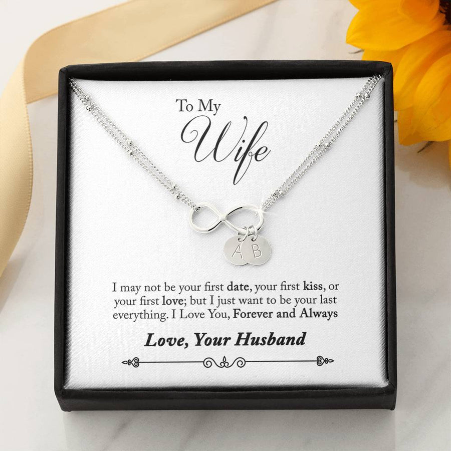 Name Letter Gift Necklace for Wife from Husband in Special Day