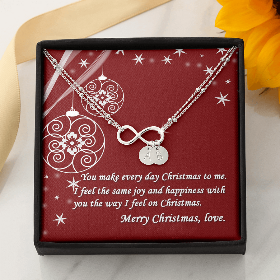 Merry Christmas Infinity Bracelet gift for love
