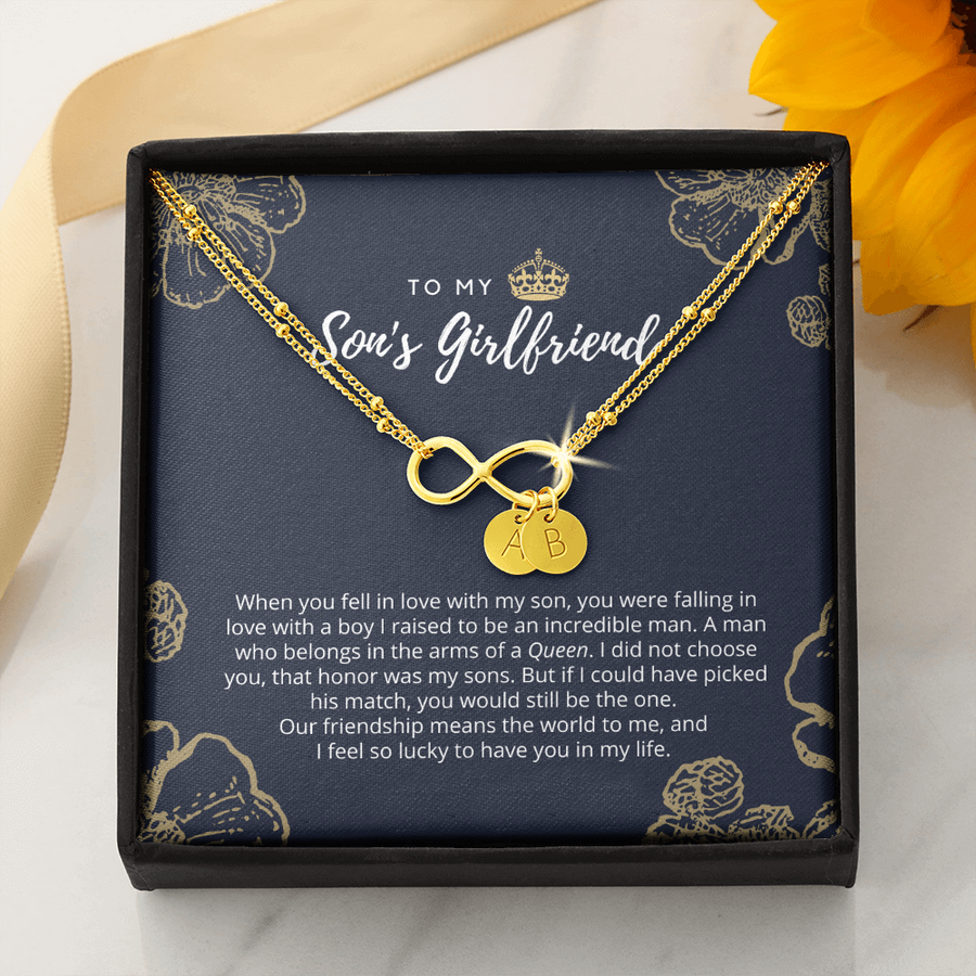 To My Son's Girlfriend Queen Bracelet Dark Blue
