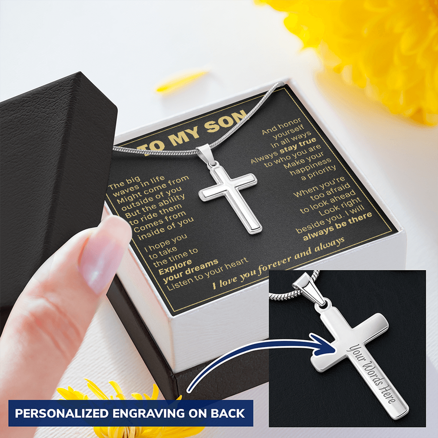 Gift For Husband - Your Happiness - Cross Necklace