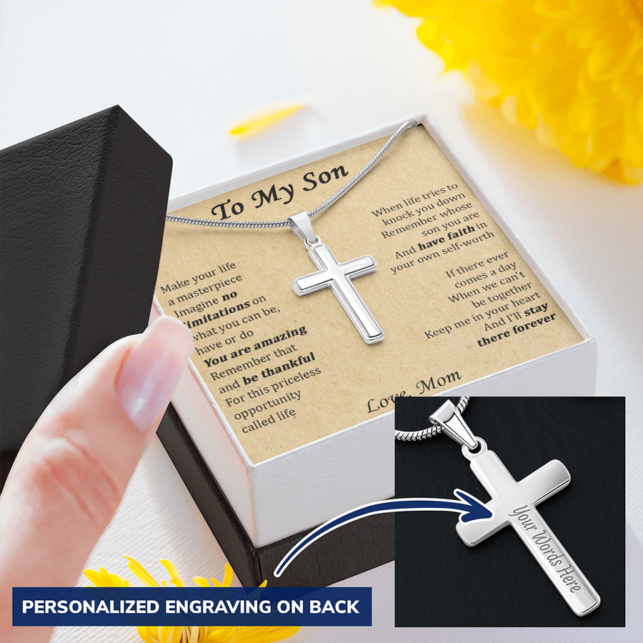 Gift For Son - You Are Amazing - Cross Necklace
