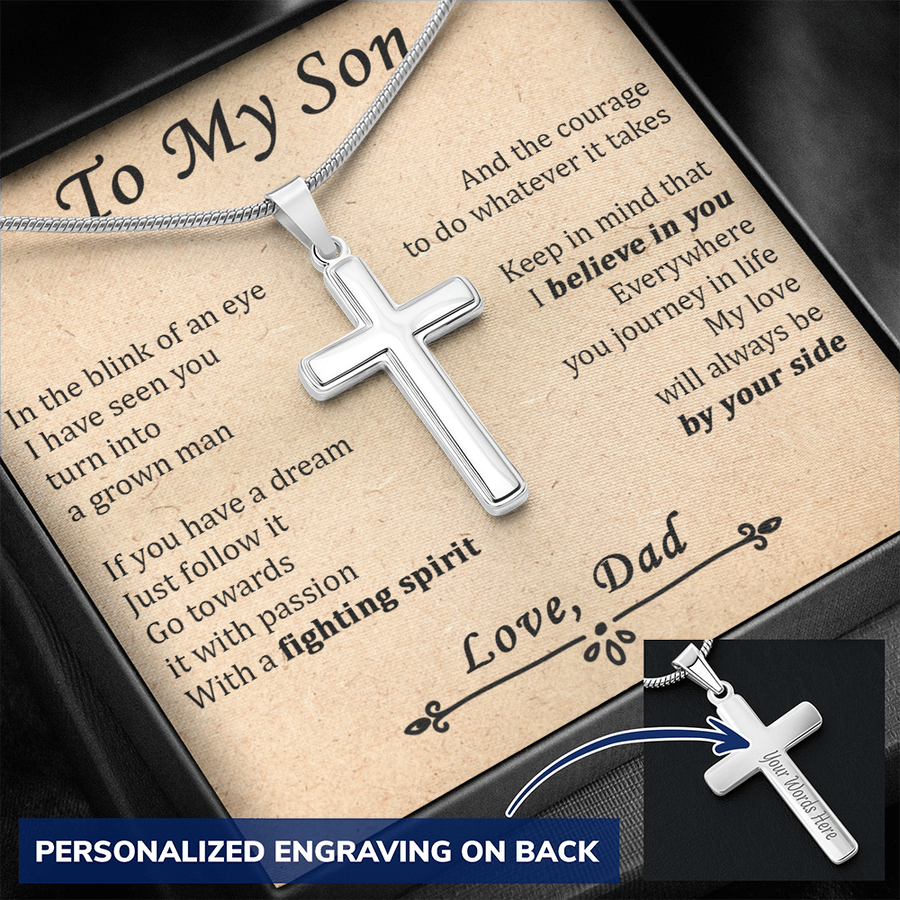 Gift For Son - Keep In Mind - Cross Necklace