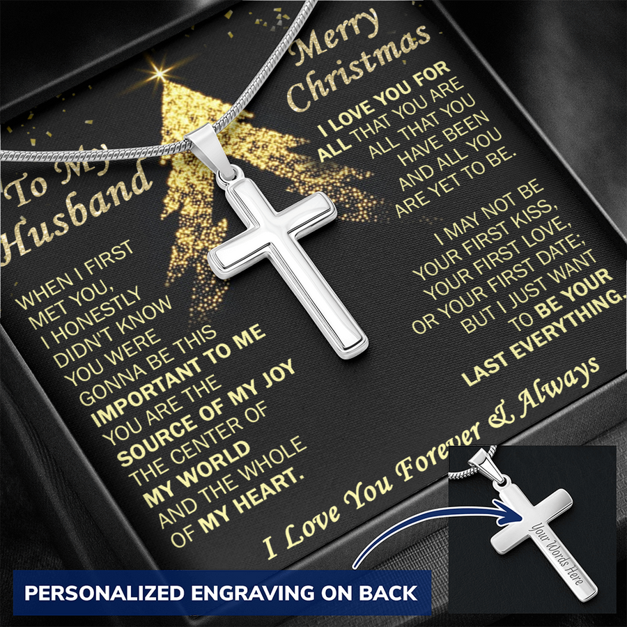 Gift For Husband - Joy - Cross Necklace