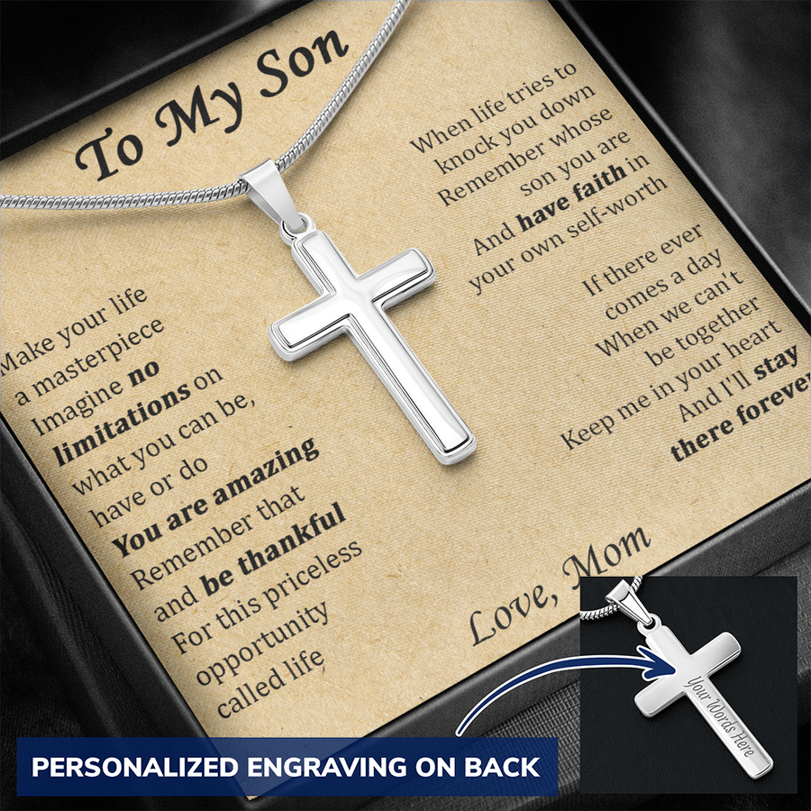 Gift For Son - You Are Amazing - Cross Necklace