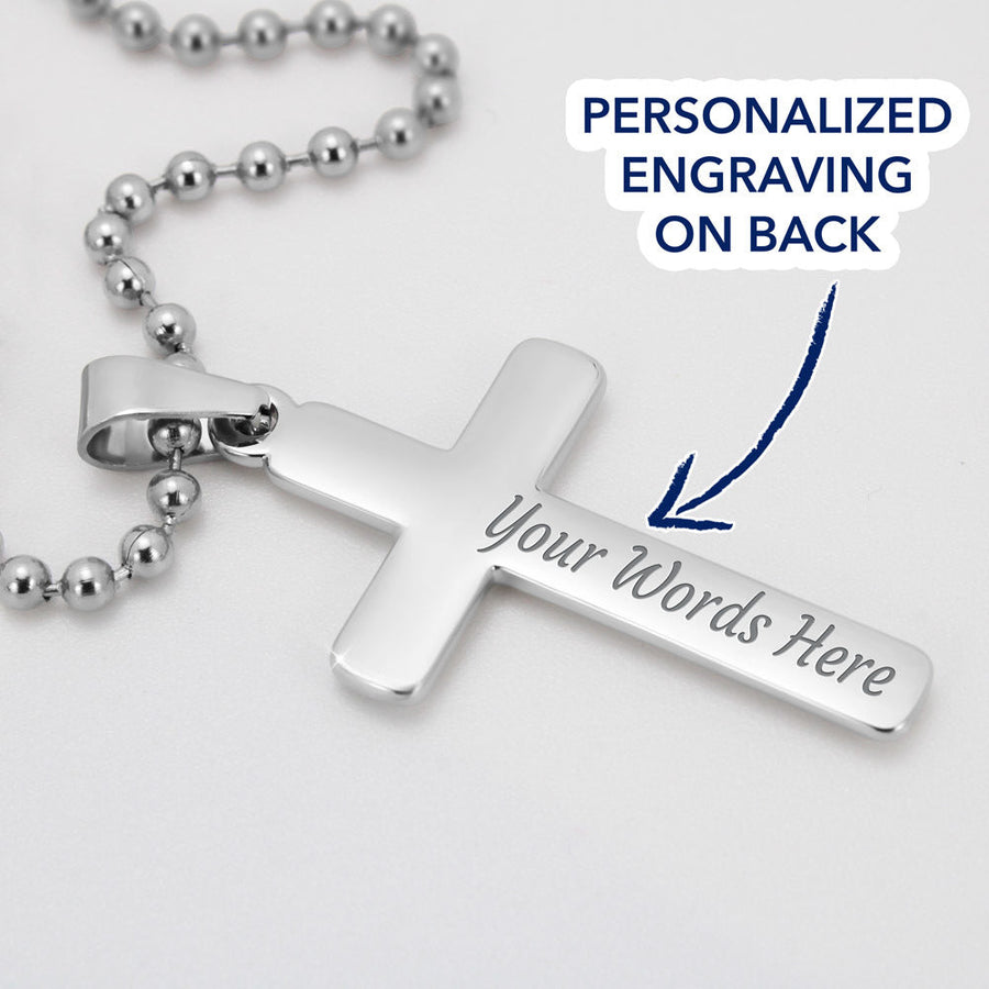 To My Strong Son - Believe In Yourself Cross Necklace