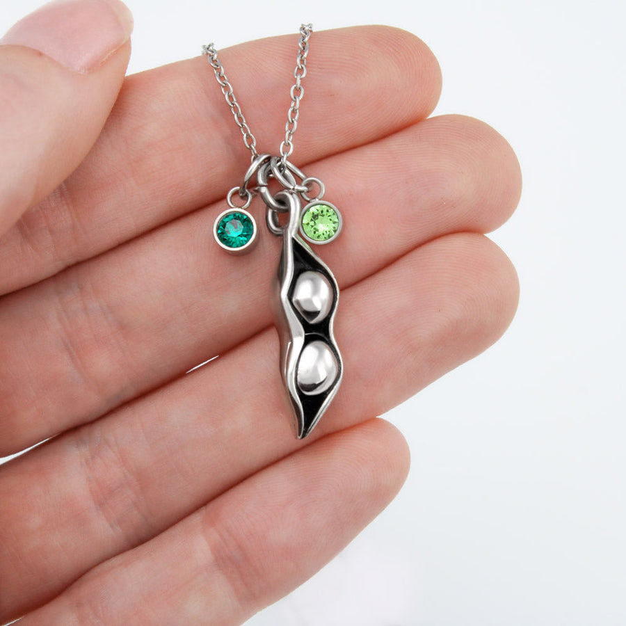 To My Mom || Unconditional Love || Pea Pod Birthstone Necklace || Gift to My Mother