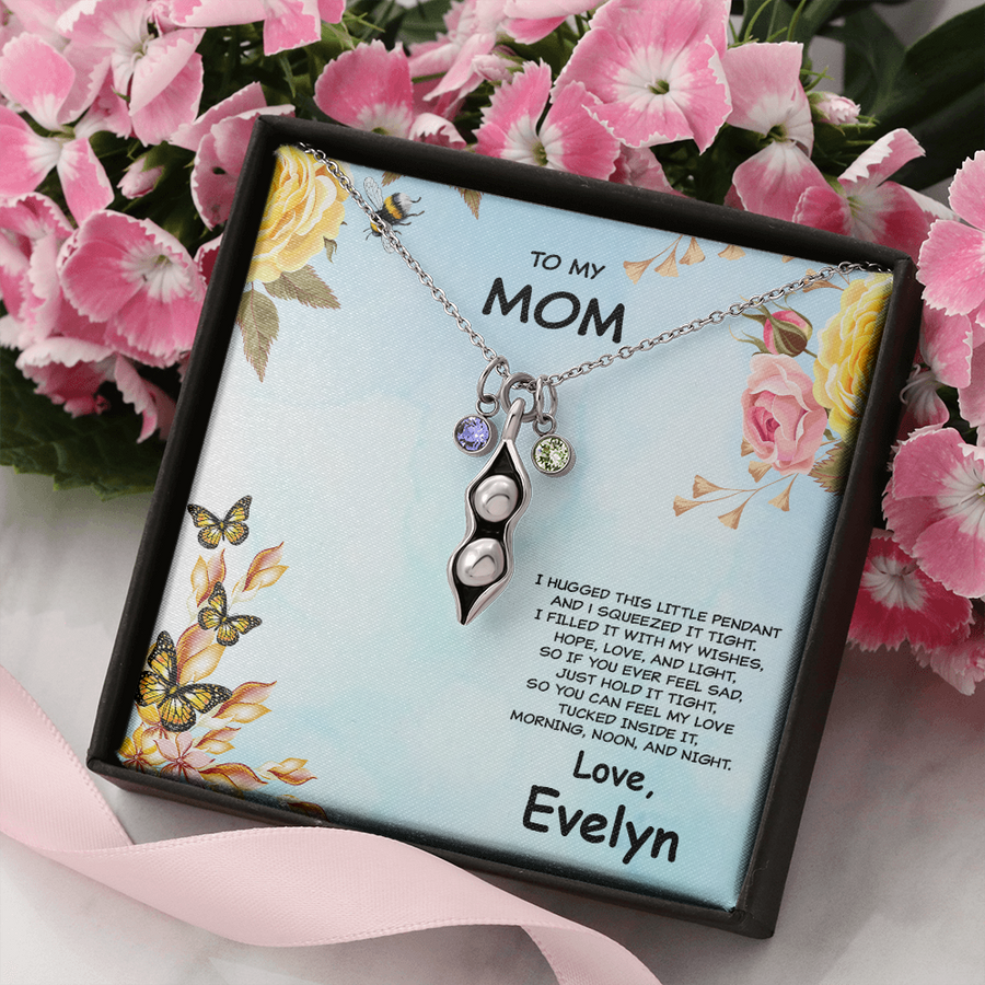 Custom Pea Pod Necklace - Evelyn